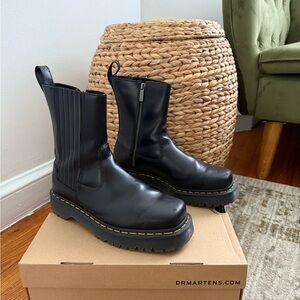 SOLD ON DEPOP // Dr. Martens Amaayah Lo Leather Boots in Black